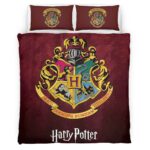 Housse De Couette Logo École de Poudlard Harry Potter Parure de lit Ensemble De Literie