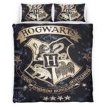 Housse De Couette Logo École de Poudlard Harry Potter Art Parure de lit Ensemble De Literie