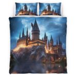 Housse De Couette Harry Potter Poudlard de Nuit 03 Parure de lit Ensemble De Literie