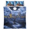 Housse De Couette Harry Potter Poudlard de Nuit Parure de lit Ensemble De Literie
