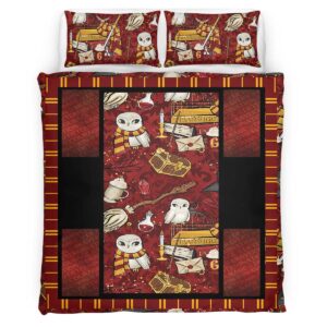 Housse De Couette Chouette Harry Potter Parure de lit Ensemble De Literie