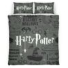 Housse De Couette Symboles Harry Potter – Reliques de la Mort, Choixpeau, Always Parure de lit Ensemble De Literie
