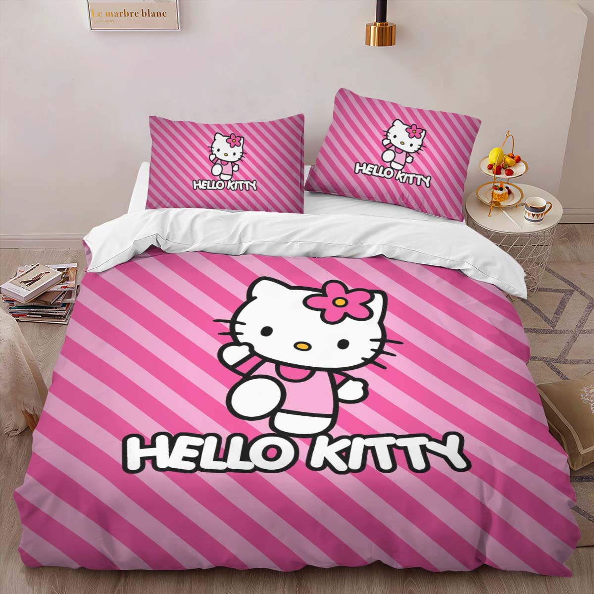 Housse De Couette Hello Kitty 02 Parure de lit Ensemble De Literie – Image 2