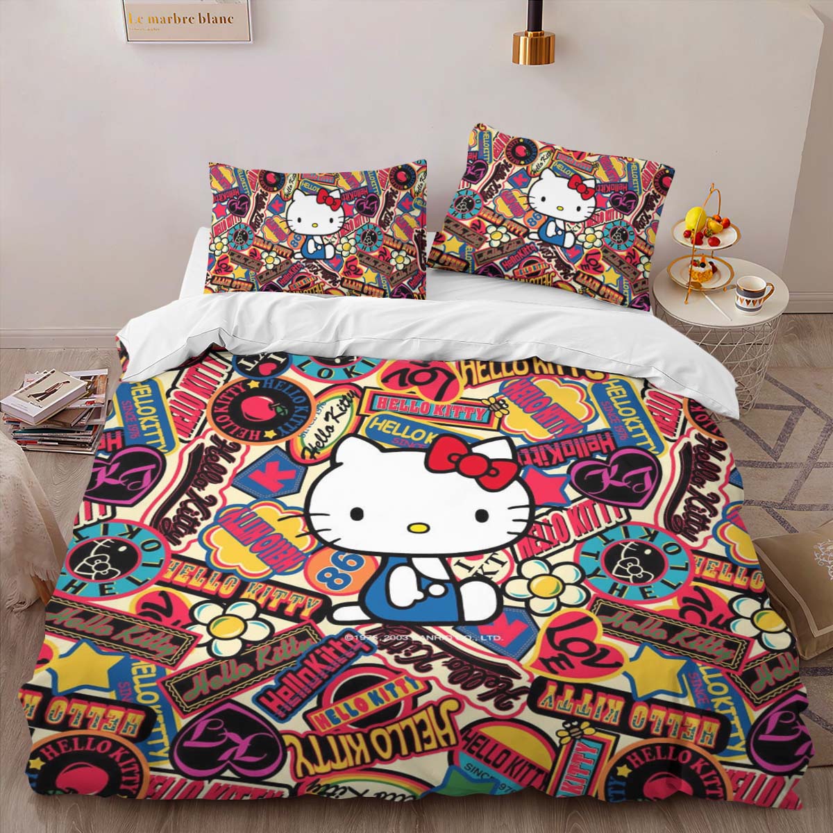 Housse De Couette Hello Kitty 03 Parure de lit Ensemble De Literie – Image 2