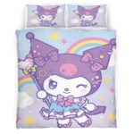 Housse De Couette Hello Kitty Kuromi 02 Parure de lit Ensemble De Literie