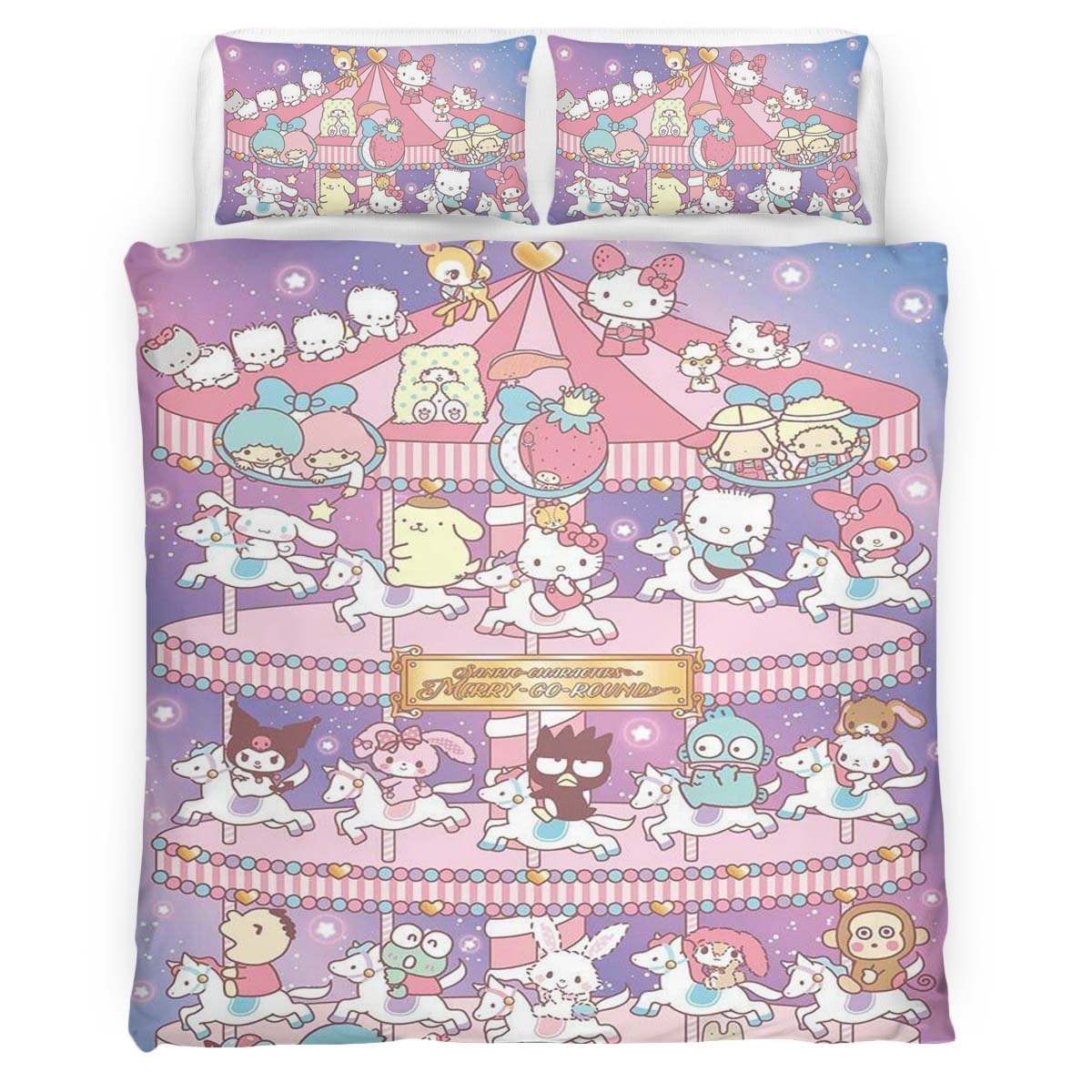 Housse De Couette Hello Kitty Rose 05 Parure de lit Ensemble De Literie