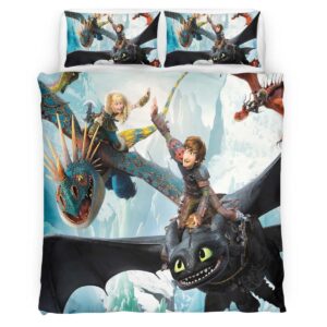 Housse De Couette Dragons Personnages 01 Parure de lit Ensemble De Literie