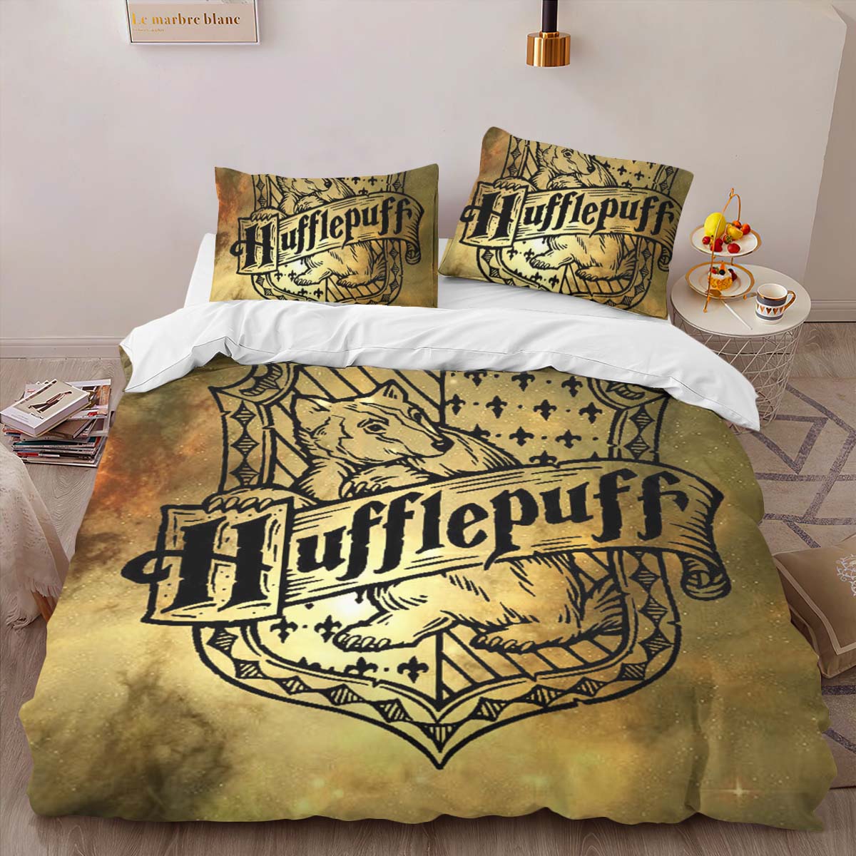 Housse De Couette Poufsouffle Harry Potter 1 Parure de lit Ensemble De Literie – Image 2