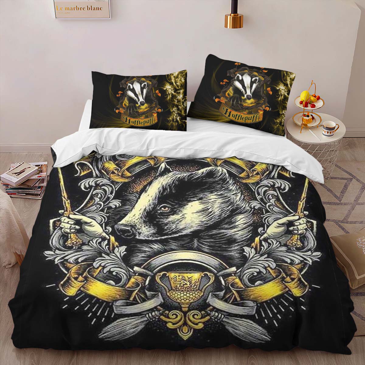 Housse De Couette Poufsouffle Harry Potter 5 Parure de lit Ensemble De Literie – Image 2