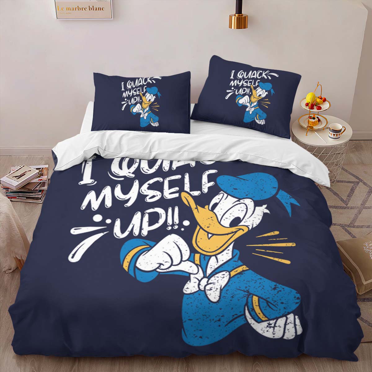 Housse De Couette Donald Duck « I Quack Myself Up » Parure de lit Ensemble De Literie – Image 2