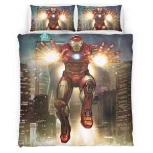 Housse De Couette Iron Man Avengers Marvel 1008 Parure de lit Ensemble De Literie