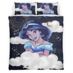 Housse De Couette Jasmine Ciel Lunaire Parure de lit Ensemble De Literie