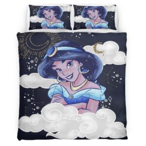 Housse De Couette Jasmine Ciel Lunaire Parure de lit Ensemble De Literie