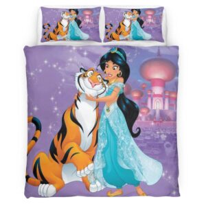 Housse De Couette Jasmine et Rajah – Aladdin 04 Parure de lit Ensemble De Literie