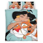 Housse De Couette Jasmine et Rajah – Aladdin Parure de lit Ensemble De Literie