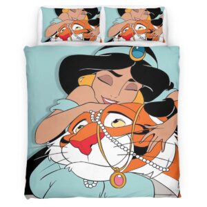Housse De Couette Jasmine et Rajah – Aladdin Parure de lit Ensemble De Literie