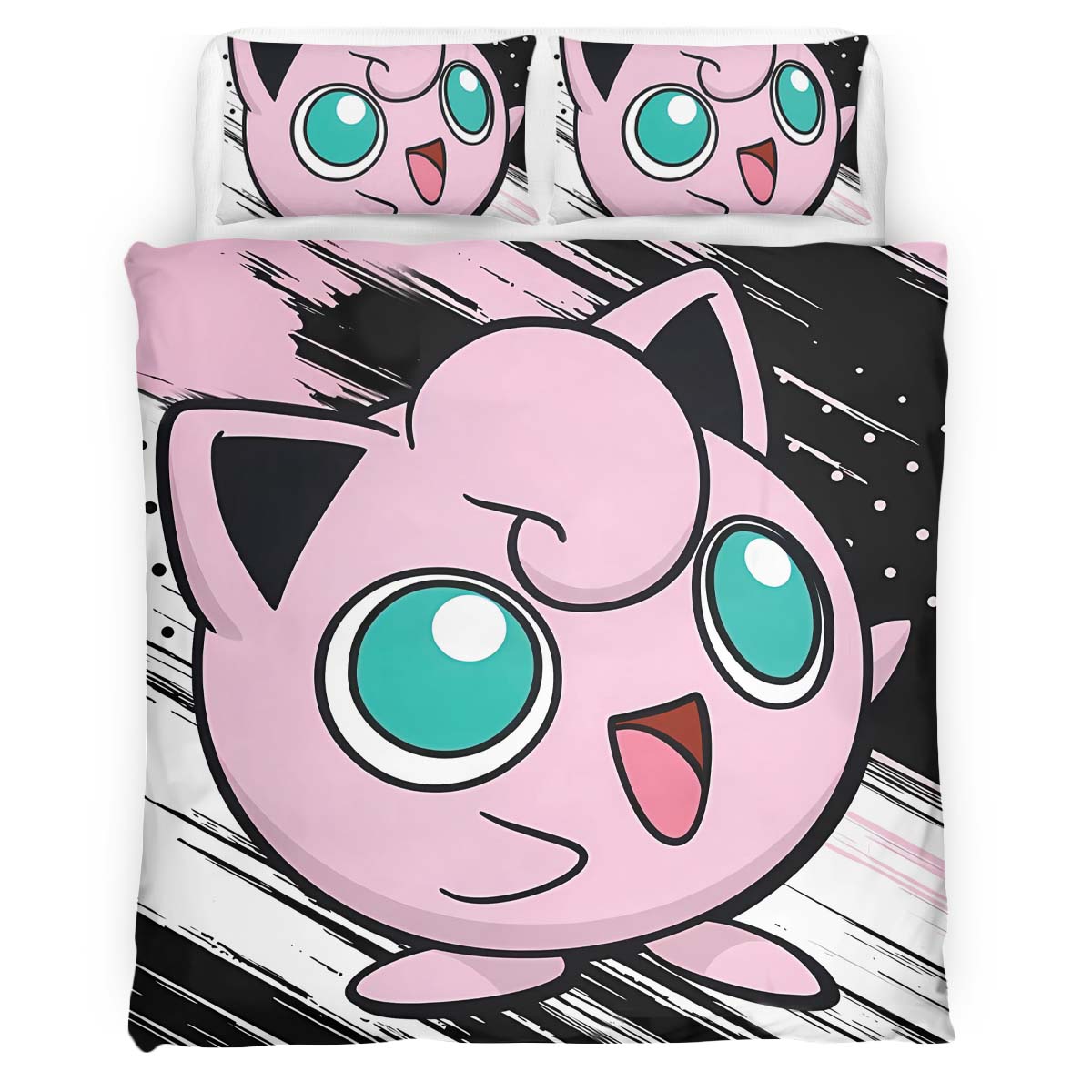 Housse De Couette Rondoudou Pokémon 2 Parure de lit Ensemble De Literie