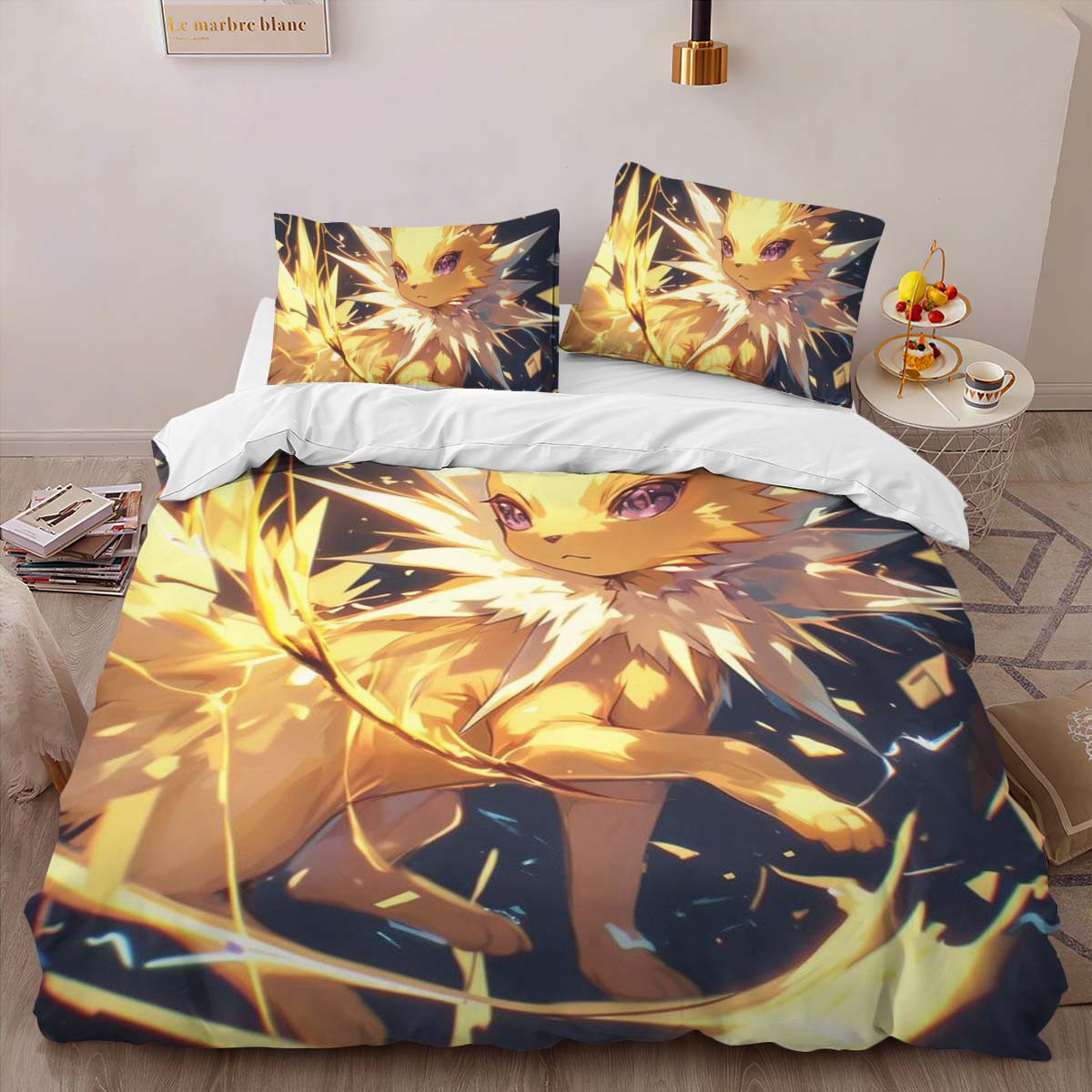 Housse De Couette Voltali Pokémon 4 Parure de lit Ensemble De Literie – Image 2