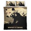 Housse De Couette Jon Snow Maison Stark « Winter Is Coming » Parure de lit Ensemble De Literie