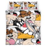 Housse De Couette Looney Tunes Tous les personnages 01 Parure de lit Ensemble De Literie