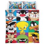 Housse De Couette Looney Tunes Tous les personnages 02 Parure de lit Ensemble De Literie