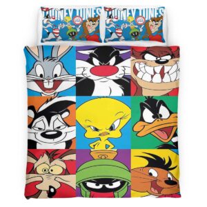 Housse De Couette Looney Tunes Tous les personnages 02 Parure de lit Ensemble De Literie