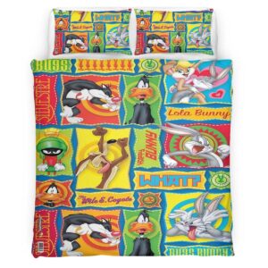 Housse De Couette Looney Tunes Tous les personnages 07 Parure de lit Ensemble De Literie