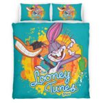Housse De Couette Bugs Bunny et Daffy Duck Parure de lit Ensemble De Literie