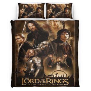 Housse De Couette Personnages Le Seigneur des Anneaux 3 Parure de lit Ensemble De Literie