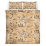 Housse De Couette Carte de la Terre du Milieu Le Seigneur des Anneaux Parure de lit Ensemble De Literie
