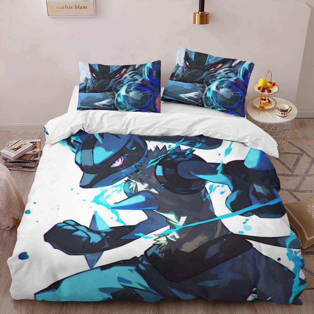 Housse De Couette Lucario Pokémon 11 Parure de lit Ensemble De Literie – Image 2