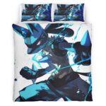 Housse De Couette Lucario Pokémon 11 Parure de lit Ensemble De Literie