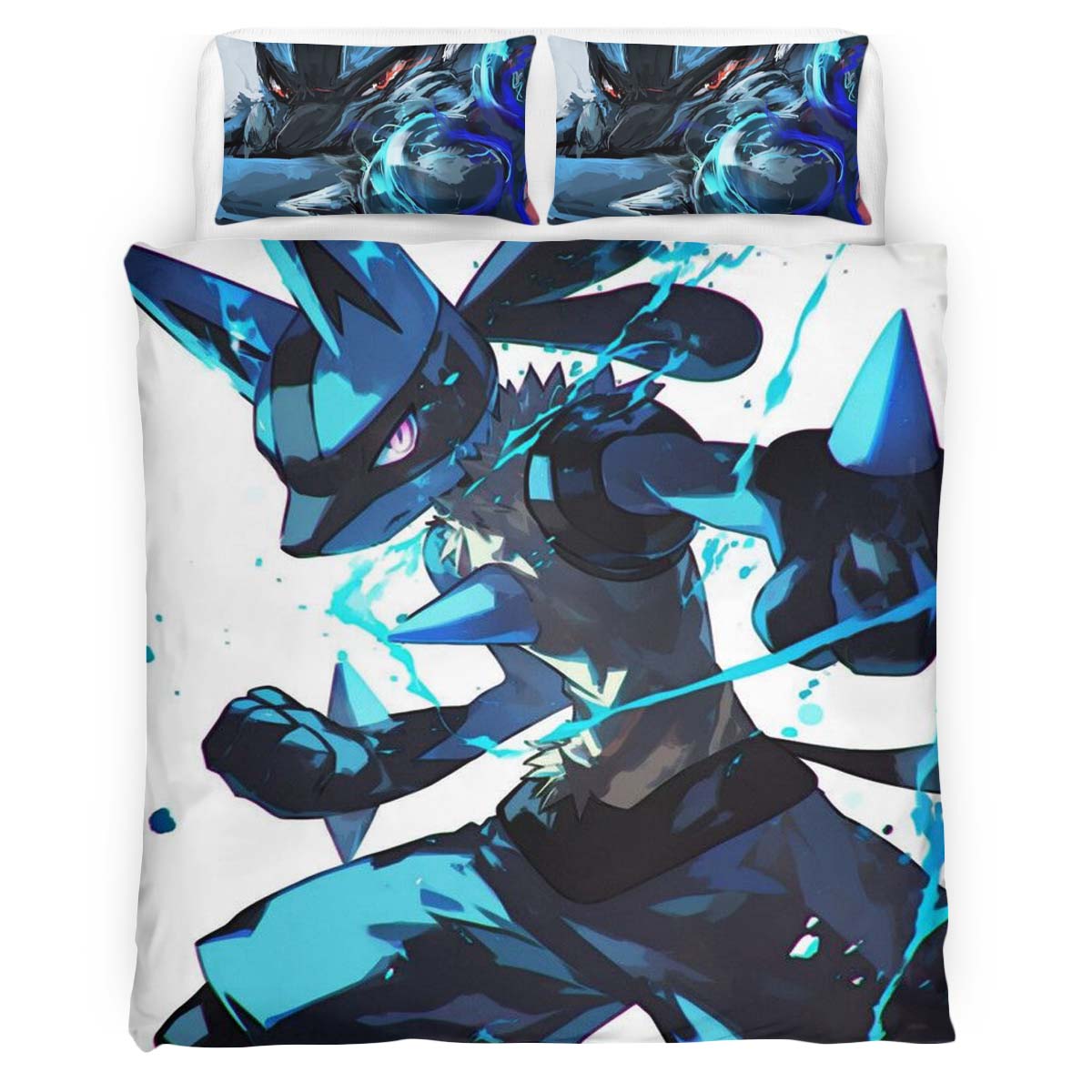 Housse De Couette Lucario Pokémon 11 Parure de lit Ensemble De Literie