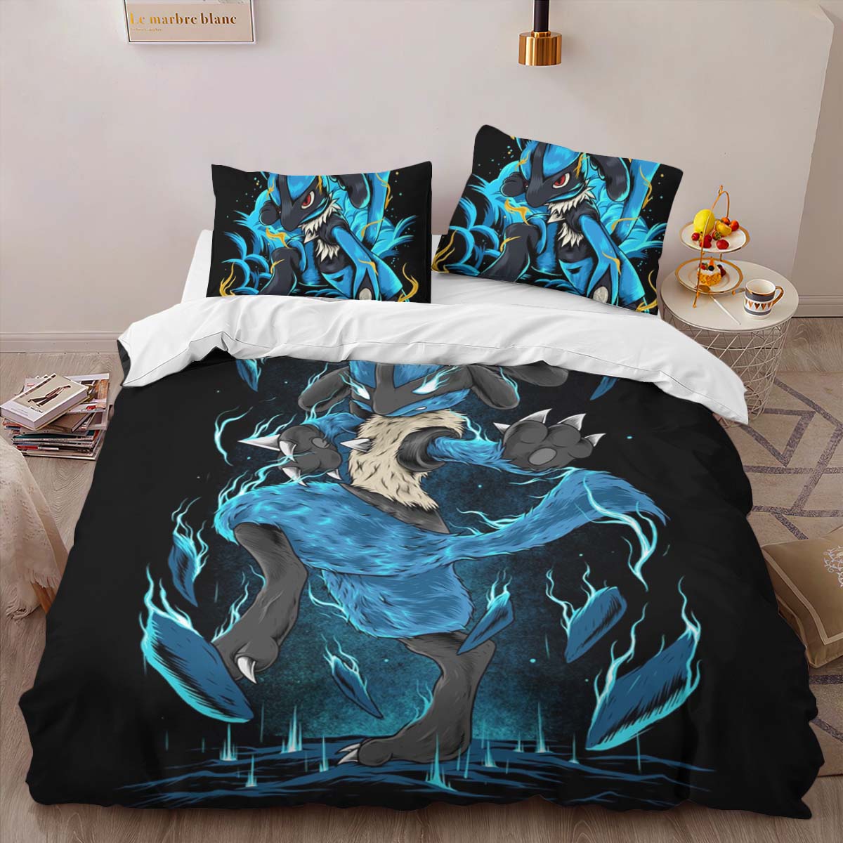 Housse De Couette Lucario Pokémon 5 Parure de lit Ensemble De Literie – Image 2