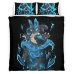 Housse De Couette Lucario Pokémon 5 Parure de lit Ensemble De Literie