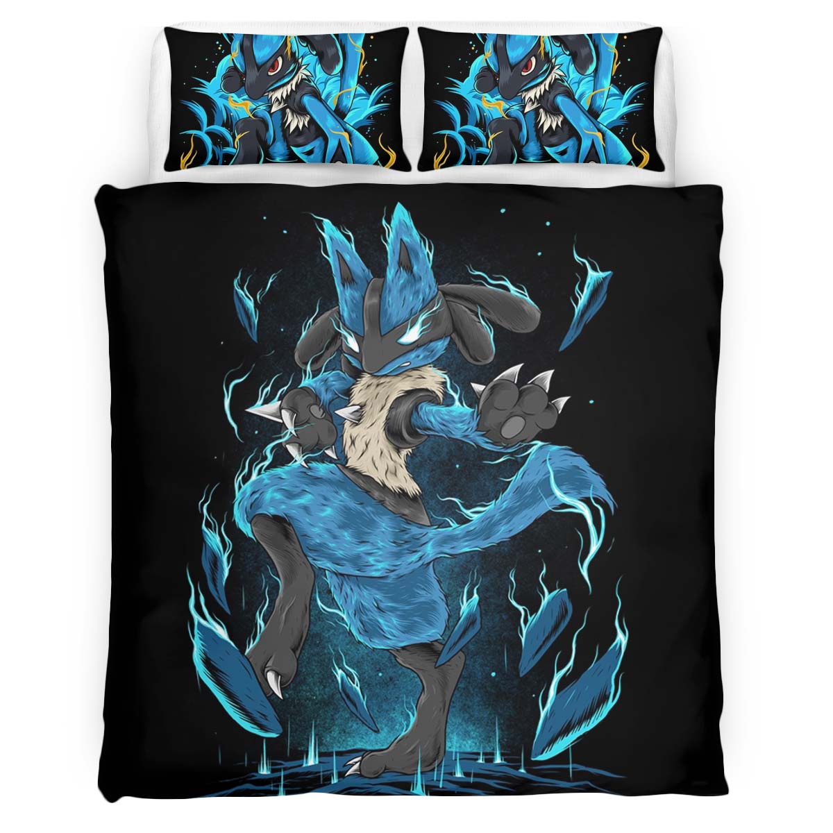Housse De Couette Lucario Pokémon 5 Parure de lit Ensemble De Literie