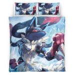 Housse De Couette Lucario Pokémon 6 Parure de lit Ensemble De Literie
