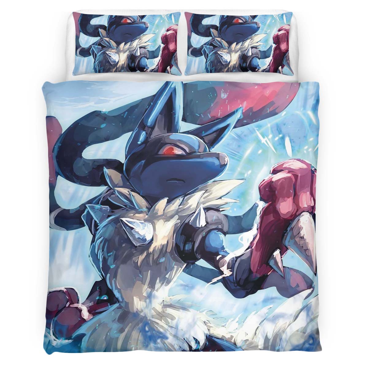 Housse De Couette Lucario Pokémon 6 Parure de lit Ensemble De Literie