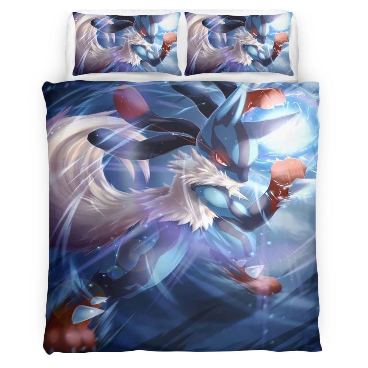 Housse De Couette Lucario Pokémon 7 Parure de lit Ensemble De Literie