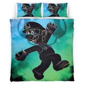 Housse De Couette Luigi Super Mario 2 Parure de lit Ensemble De Literie