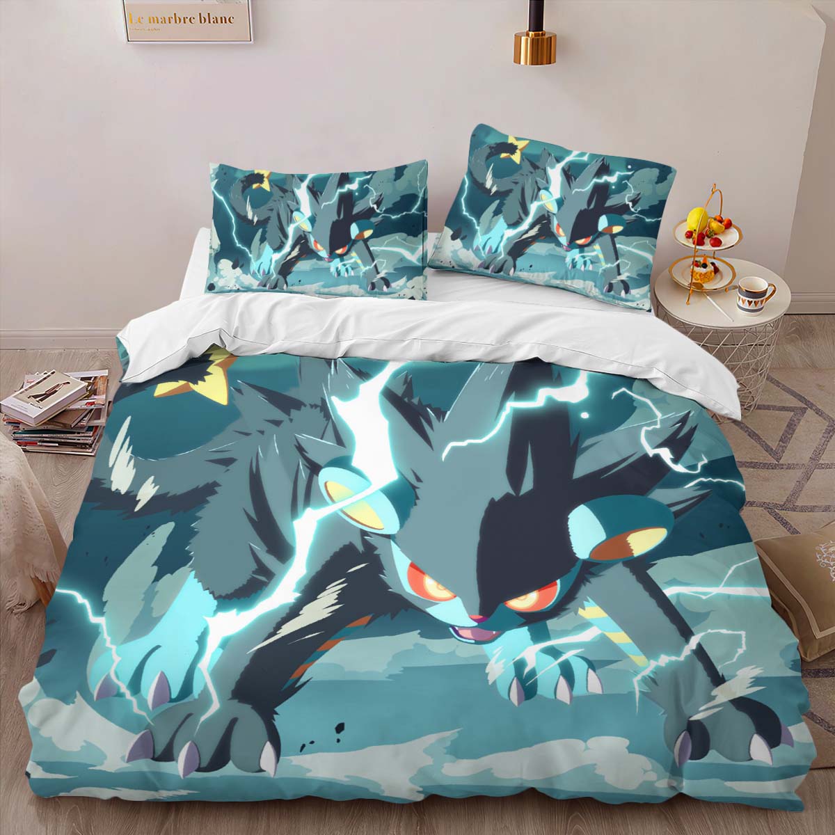 Housse De Couette Luxray Pokémon 2 Parure de lit Ensemble De Literie – Image 2