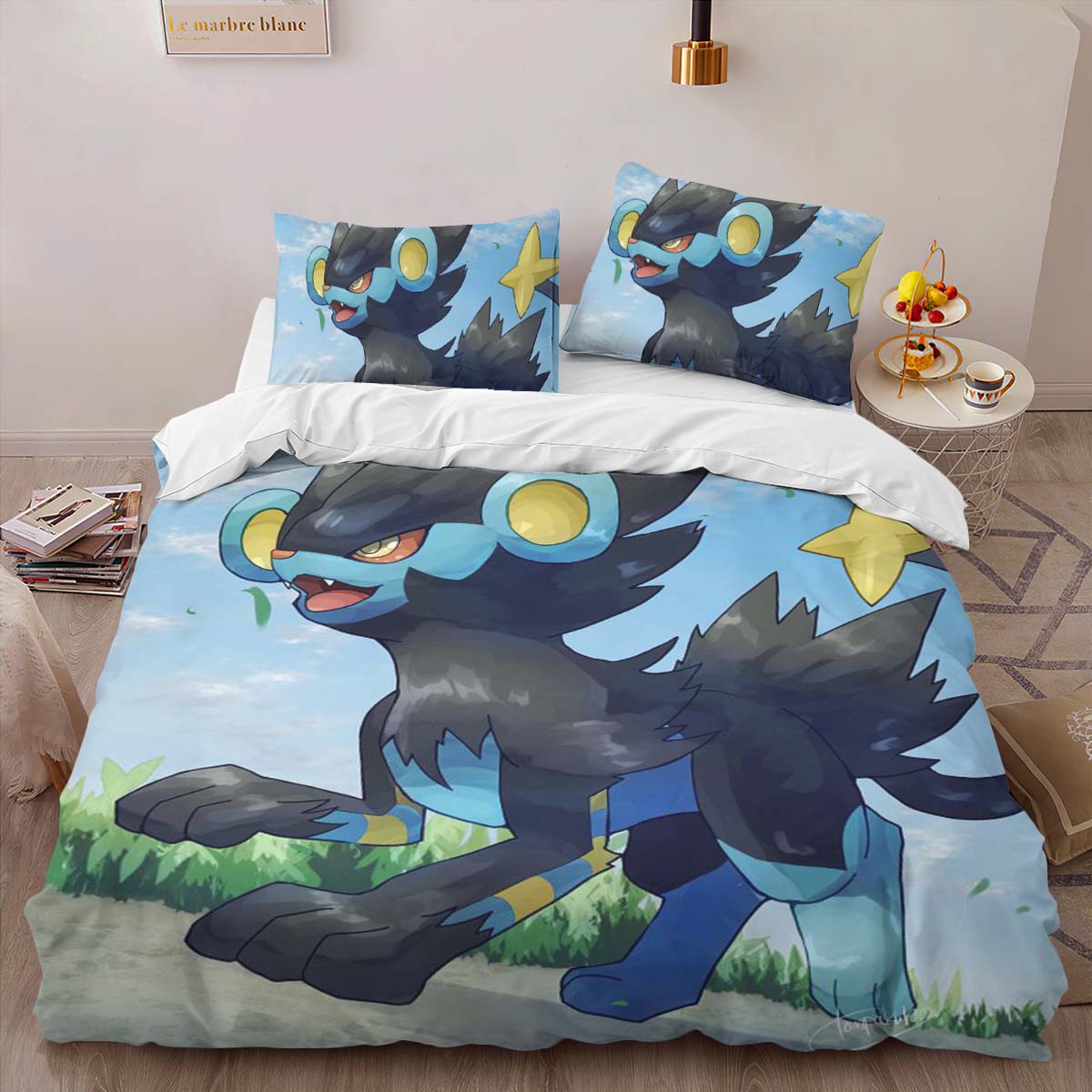 Housse De Couette Luxray Pokémon 3 Parure de lit Ensemble De Literie – Image 2