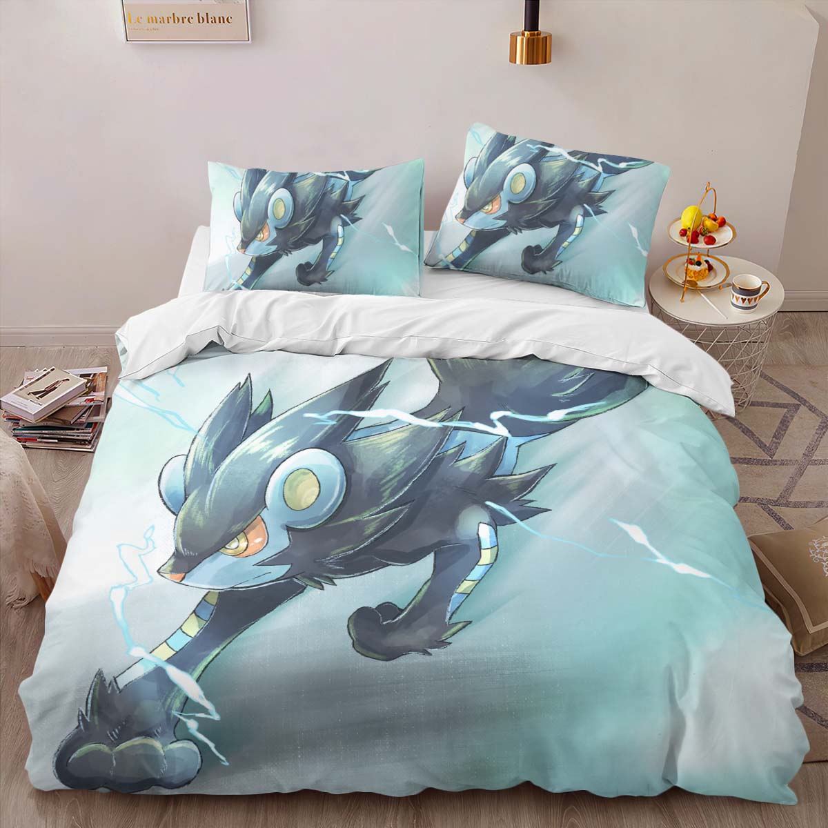 Housse De Couette Luxray Pokémon 4 Parure de lit Ensemble De Literie – Image 2