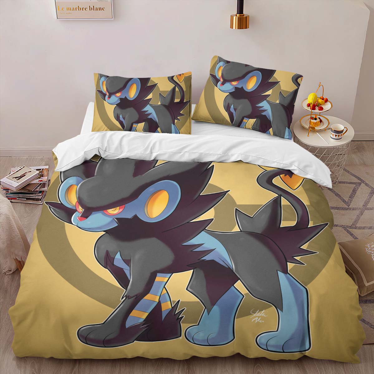 Housse De Couette Luxray Pokémon 5 Parure de lit Ensemble De Literie – Image 2