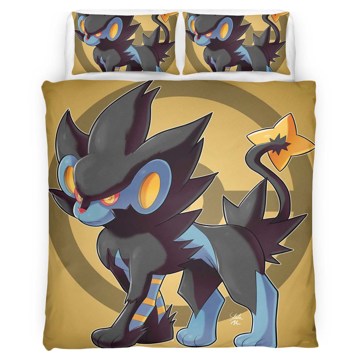 Housse De Couette Luxray Pokémon 5 Parure de lit Ensemble De Literie