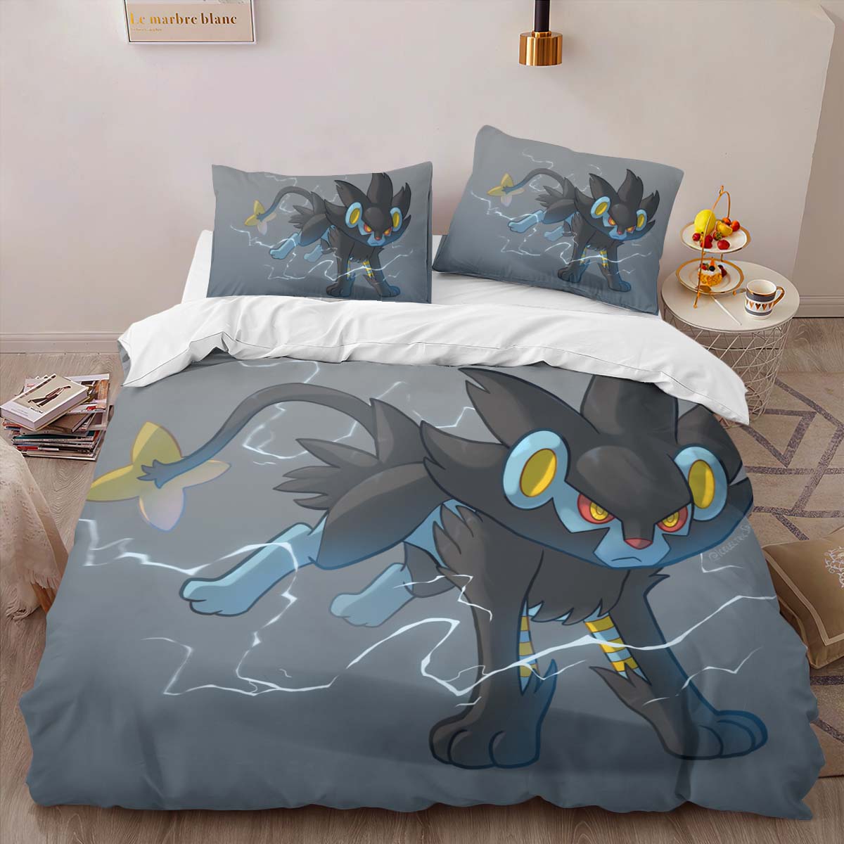 Housse De Couette Luxray Pokémon 7 Parure de lit Ensemble De Literie – Image 2