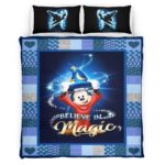 Housse De Couette Mickey Mouse Magicien « Believe in Magic » Parure de lit Ensemble De Literie