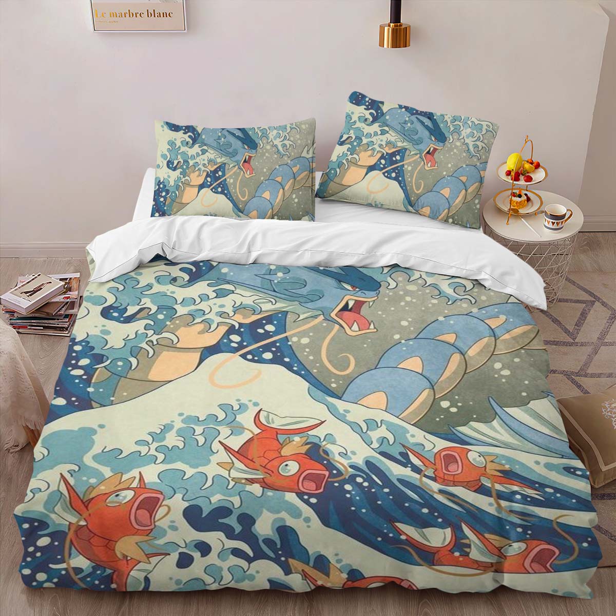 Housse De Couette Magicarpe et Léviator Pokémon 2 Parure de lit Ensemble De Literie – Image 2