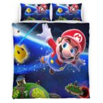 Housse De Couette Mario Volant Parure de lit Ensemble De Literie