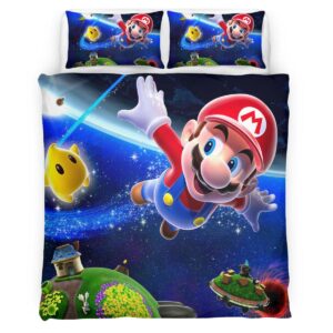 Housse De Couette Mario Volant Parure de lit Ensemble De Literie